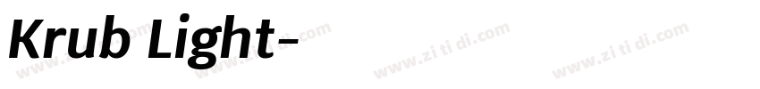 Krub Light字体转换